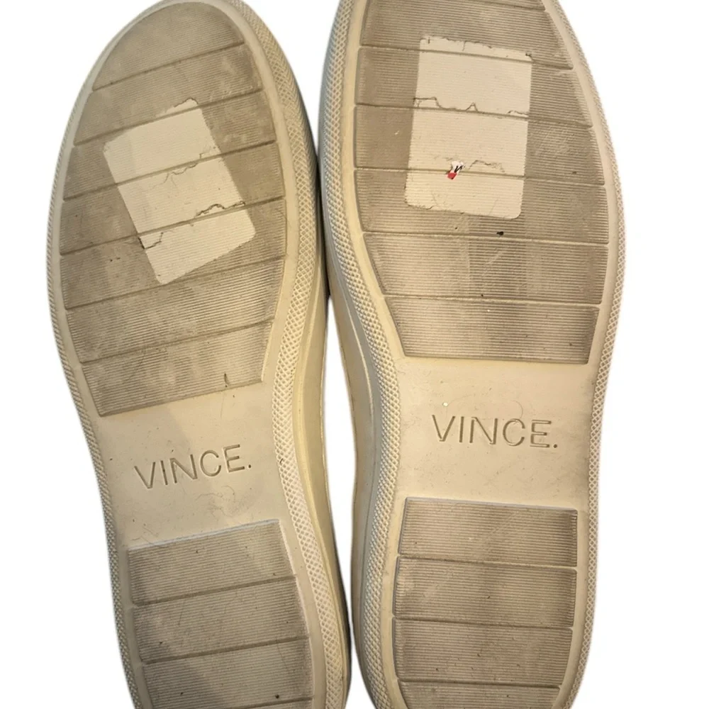 Vince Black Leather Slip On Farran Sneakers with Textured Leather